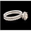 Image 2 : 14KT White Gold 2.44ctw Diamond Wedding Ring Set