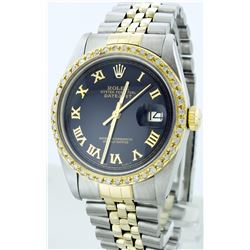 Rolex Two-Tone 1.00ctw Diamond DateJust Men's Watch