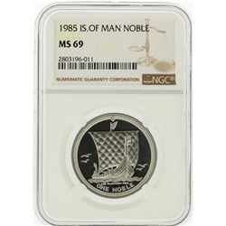 1985 NGC MS69 Isle of Man Noble 1 Oz. Platinum Coin