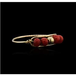 14KT Yellow Gold Coral Ring