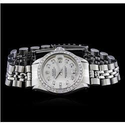 Rolex Stainless Steel Diamond DateJust Ladies Watch