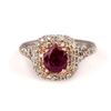 Image 1 : 1.25ct Ruby and Diamond Ring - 14KT Two-Tone Gold