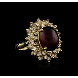 14KT Yellow Gold 9.94ct Ruby and Diamond Ring