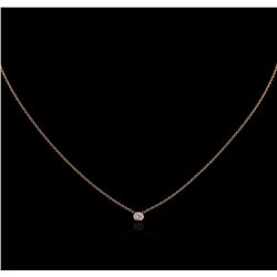 0.09ct Diamond Necklace - 14KT Rose Gold