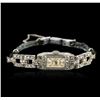 Image 1 : Art Deco 14KT White Gold Diamond Vintage Ladies Watch