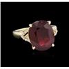 Image 1 : 8.89ct Ruby and Diamond Ring - 14KT Yellow Gold