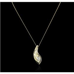 1.49ctw Diamond Pendant With Chain - 14KT Yellow Gold