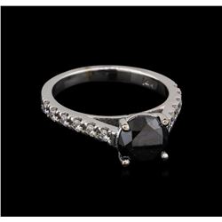 3.67ctw Black Diamond Ring - 14KT White Gold