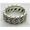 Image 3 : David Yurman 1.20ctw Black Diamond Ring - Sterling Silver
