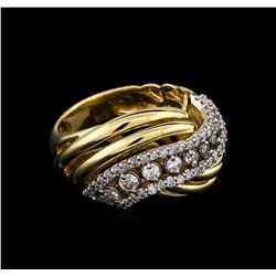 0.73ctw Diamond Ring - 14KT Two-Tone Gold