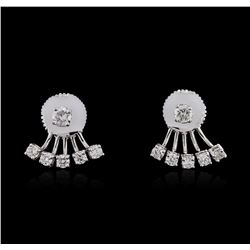 14KT White Gold 0.60ctw Diamond Earrings