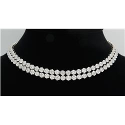 20.50ctw Diamond Necklace - 18KT White Gold