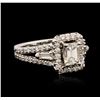 Image 1 : 14KT White Gold EGL USA Certified 2.03ctw Diamond Ring