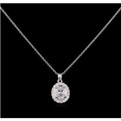 1.19ctw Diamond Pendant With Chain - 14KT White Gold