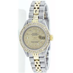 Rolex Two-Tone Diamond DateJust Ladies Watch