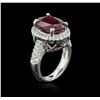 Image 3 : 14KT White Gold 7.90ct Ruby and Diamond Ring