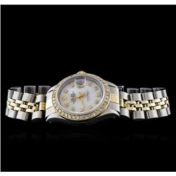 Rolex 14KT Two-Tone Diamond DateJust Ladies Wristwatch