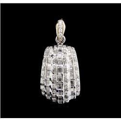 1.53ctw Diamond Pendant - 18KT White Gold