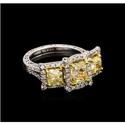 14KT Two-Tone Gold 4.21ctw Diamond Ring