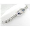 Image 3 : 0.46ctw Diamond and Sapphire Bracelet - 18KT White Gold