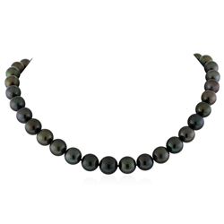 Tahitian Cultured Pearl Necklace With Diamond Clasp