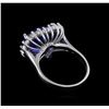 Image 3 : 7.22ct Tanzanite and Diamond Ring - 14KT White Gold