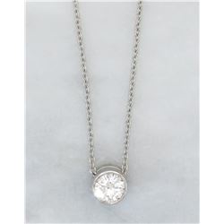 0.40ct Diamond Pendant With Chain - Platinum