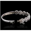 Image 5 : 14KT White Gold 2.74ctw Diamond Bangle Bracelet