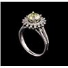 Image 4 : 1.92ctw Fancy Light Yellow Diamond Ring - 18KT White Gold