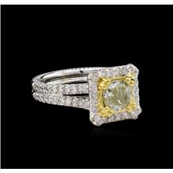 GIA Cert 1.51ctw Diamond Ring - 14KT Two-Tone Gold