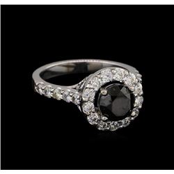 2.68ctw Black Diamond Ring - 14KT White Gold