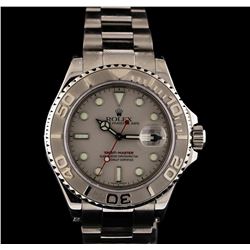 Rolex Stainless Steel and Platinum Yacht-Master Watch