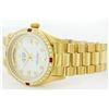 Image 9 : Rolex President 18KT Gold 1.00ctw Diamond And Ruby Men's Watch