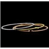 Image 2 : 0.52ctw Diamond Bangle Bracelets - 14KT Tri-Tone