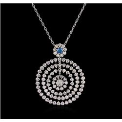 5.32ctw Diamond Pendant With Chain - 14KT White Gold