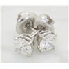 Image 1 : 0.65ctw Diamond Stud Earrings - 14KT White Gold