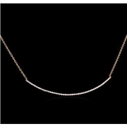 0.45ctw Diamond Necklace - 14KT Rose Gold