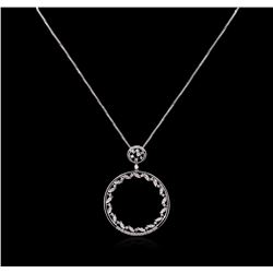 1.11ctw Diamond Pendant With Chain - 14KT White Gold