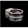 Image 3 : Crayola 4.20ct Garnet and White Sapphire Ring - .925 Silver
