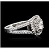 Image 2 : 14KT White Gold 1.11ctw Diamond Ring