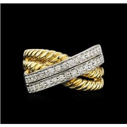 0.75ctw Diamond Ring - 14KT Two-Tone Gold