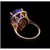 Image 3 : 9.20ct Tanzanite and Diamond Ring - 14KT Rose Gold