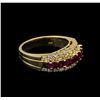 Image 1 : 0.80ctw Ruby and Diamond Ring - 14KT Yellow Gold