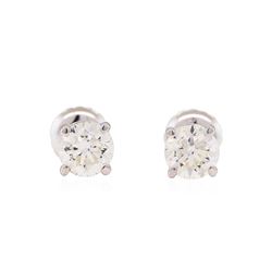 0.93ctw Diamond Stud Earrings - 14KT White Gold