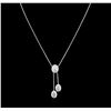 Image 2 : 1.20ctw Diamond Necklace - 14KT White Gold