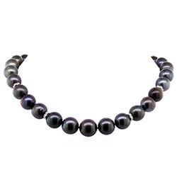 0.15ctw Tahitian Cultured Pearl and Diamond Necklace