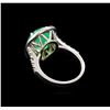 Image 3 : GIA Cert 5.49ct Emerald and Diamond Ring - 14KT White Gold