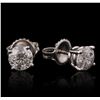 Image 2 : 14KT White Gold 1.31ctw Diamond Stud Earrings