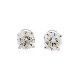 1.43ctw Diamond Stud Earrings - 14KT White Gold