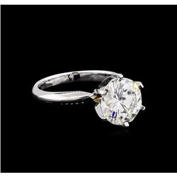 GIA Cert 5.50ctw Diamond Ring - 14KT White Gold
